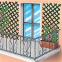 TRALICCIO IN PLASTICA COLORE BIANCO MT. 2X1