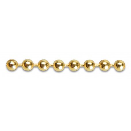 CATENA A PERLINE OTTONE LUCIDO MM.3