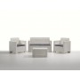 SALOTTO RESINA 4PZ.C\CUSC.NEBRASKA 2 BIANCO