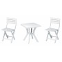 SET DUETTO RESINATAVOLO + 2 SEDIE BIANCO