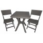 SET DUETTO RESINATAVOLO + 2 SEDIE TORTORA
