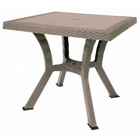TAVOLO RATTAN C\INCR.FIGARO ELITE 80X80 TORT