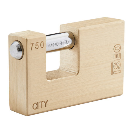 ISEO P740 LUCCHETTO CITY P\SERRANDA 76MM OTTONE
