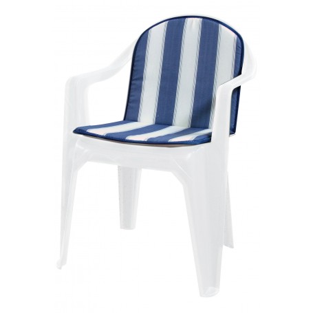 CUSCINO SCHIENALE BASSO DOUBLE RIGATO BLU