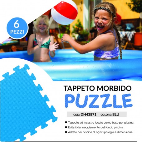 TAPPETO COMPONIBILE MM.8 CM.60X60 PZ.6 MORBIDONE