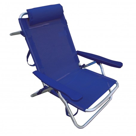 SPIAGGINA RETRATTILE IN ALLUMINIO BLEU