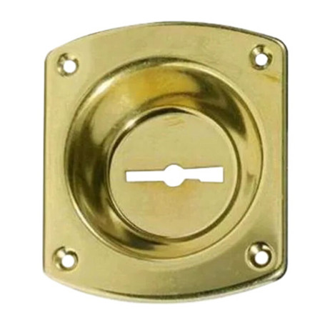 CR 32 MOSTRINA P\SERRATURA DM DORATA  C\INCAVO 12MM