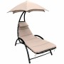 LETTINO CON CUSCINO E PARASOLE TORTORA HM480DG
