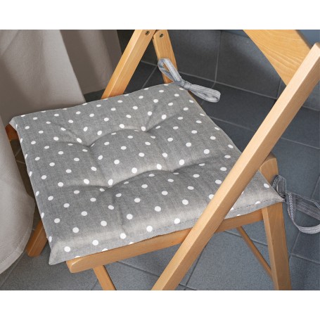 CUSCINO CRETA CM.40X40X5 POIS GRIGIO 1810