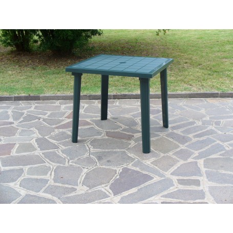 TAVOLO RESINA ART.59C CM. 80X80 VERDE