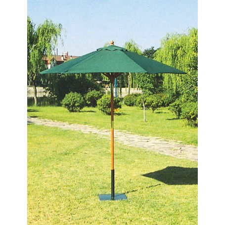 OMBRELLONE IN LEGNO TONDO CM.250-6-38 VERDE