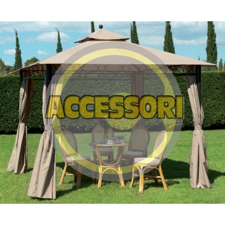 SET 4 TELI LATERALI BEIGE SCURO X GAZEBO EDEN