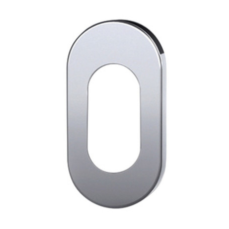 BOCCHETTA OVALE BASSA 28X6X60 INOX SAT F CILINDRO