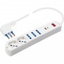 POLYPOOL PP2535 MULT. 5 PRESE 2 SCH+3 BIP+USB A-C