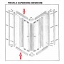 ZZ-PROFILO SUP+INF.X BOX DOCCIA CRIST.TRAS\SER MM.6 CM.80X80 LUSSO