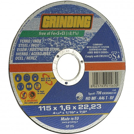 GRINDING MINIDISCO PIANO PER FERRO  D.115X1