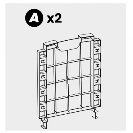 ZZ-PART.A TAVOLINO X SALOTTO RESINA LIDO 4PZ ANTRACITE