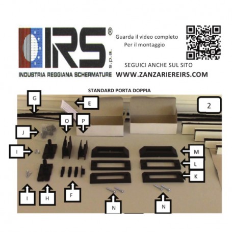 ZZ-ACCESSORI MONTAGGIO X ZANZARIERA IRS-CEDOP.CM.60\320X250 MAR.ORIZ