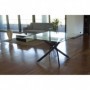 TAVOLO VETRO-METAL.120X120X75H NERO HW58593BK