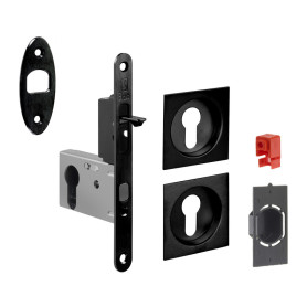 KIT MANIGLIE QUADRO PORTA SCORR C\CHIAVE EASY G500T NERO KIT MANIGLIE QUADRO PORTA SCORR C\CHIAVE EASY G500T NERO