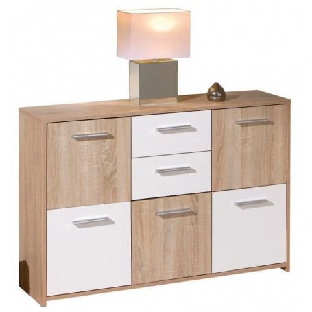 KIT BUFFET ELVEZIA ROVERE BIANCO LACCATO