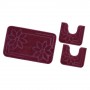 TAPPETO BAGNO  MOOREA  set 3 pezzi - vinaccia