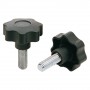 VOLANTINO CON PERNO FILETTATO M6 x 30  diametro  mm 30