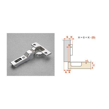 SALICE CERNIERA C2A6G99 F35 COLLO MEDIO 9 110 GRADI