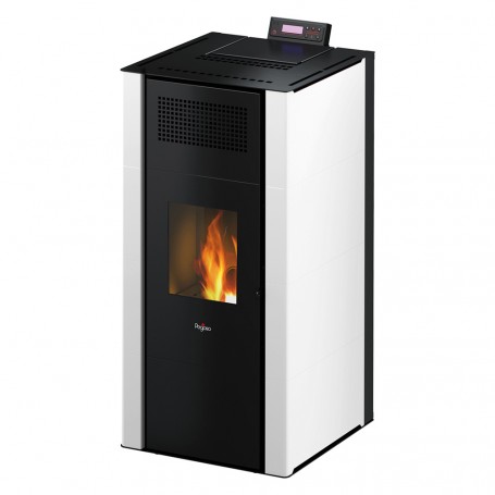 TERMOSTUFA A PELLET  MIRA 22  Colore bianco