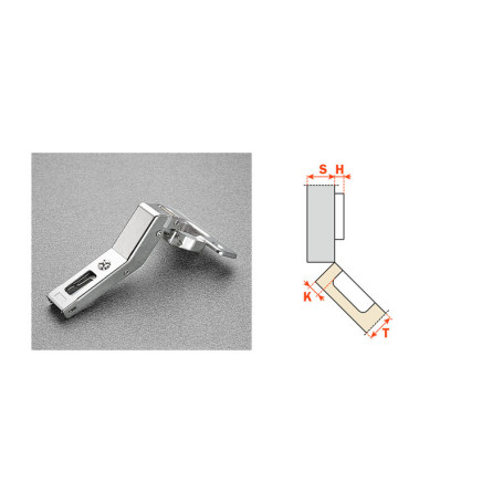 SALICE CERNIERA C2ABM99 COLLO 45 ANG POSIT 94 GRADI