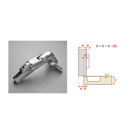 SALICE CERNIERA P\MOBILI C2AFG99 COLLO 9 165 GRADI
