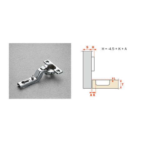 SALICE CERNIERA MINI C6A7S99 COLLO MEDIO 9  94 GRADI