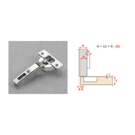 SALICE CERNIERA AMMORTIZ C7A6AE9 COLLO 0 110 GRADI