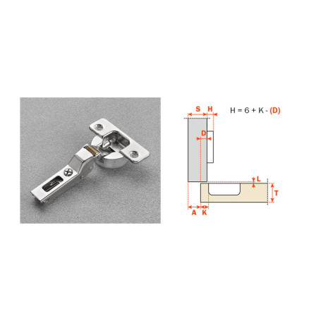 SALICE CERNIERA AMMORTIZ C7A6GE9 COLLO 9 110 GRADI