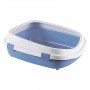 TOILETTE PER CANI-GATTI  QUEEN  blu acciaio/bianco