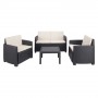SET DA GIARDINO POLIPROPILENE  ARENA  antracite (con 8 cuscini)