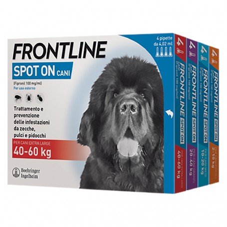 ANTIPARASSITARIO  FRONTLINE SPOT-ON  cani  2/10 kg - 4 pipette ml 0