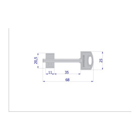 CHIAVE GREZZA GAMBO 68 MM SECUREMME