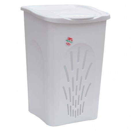 PORTABIANCHERIA  TRAFORATO  Lt. 50 cm 37 x  37 x  H 56 bianco