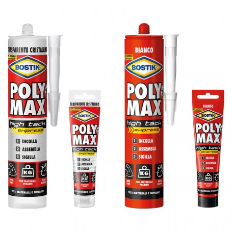 ADESIVO SIGILLANTE UNIVERSALE  POLY MAX  HTE gr. 425 - bianco