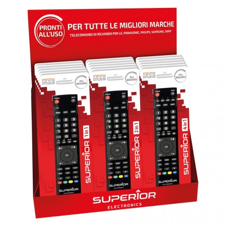 ASSORTIMENTO TELECOMANDI LINEA  SLIM  11 pezzi (totale)