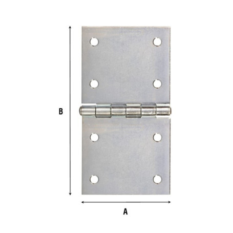 CERNIERA RETTANGOLARE 76X140 MM ZINCATA
