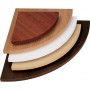 MENSOLA ANGOLO SQUADRATA NOCE CM. 25X25X1