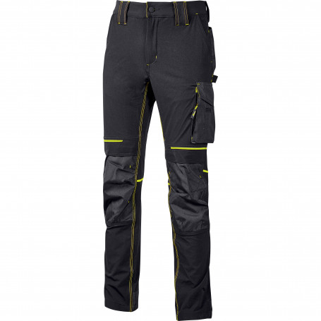 PANTALONE ATOM SLIM FIT NERO-GIALLO TG.M
