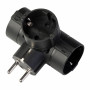 POLYPOOL PP2350.1 ADATTATORE 3 PRESE SCHUKO NERO