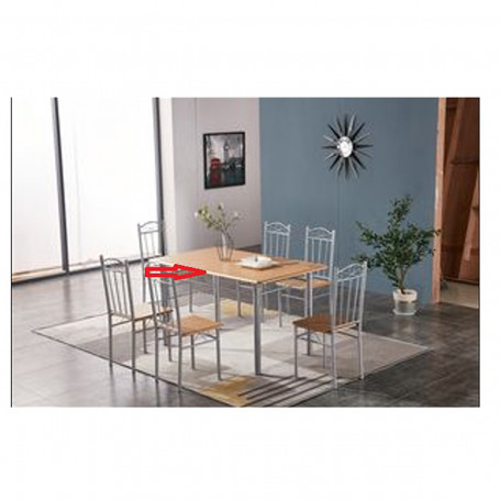 ZZ-TAVOLO COMPLETO X SET TAVOLO C\6 SEDIE(140X80) LEGNO CHIARO