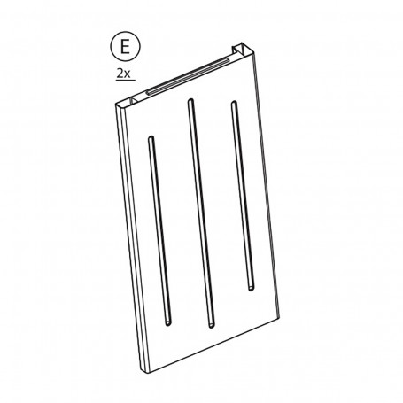 ZZ-PANNELLO LATERALE E X ARMADIO RATTAN CM.65X45X172H