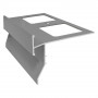 GOCCIOLATOIO PER BALCONI/TERRAZZE  TOP  in alluminio - larghezza 95 mm / lunghezza 2