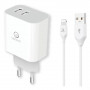 SET DI CARICA DA MURO A DOPPIA USB cavo USB attacco lightning apple