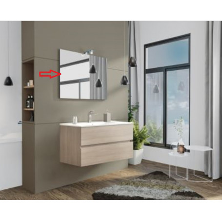 ZZ-SPECCHIO X MOBILE BAGNO NEW SPLASH CM.105 ROVERE FUMO